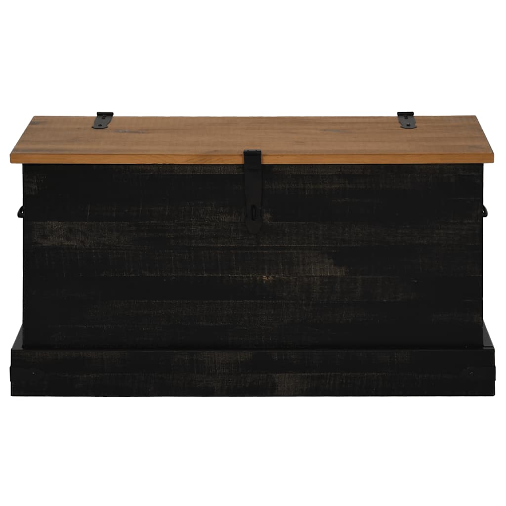 Chest HALDEN Black 91x48x47 cm Solid Pine
