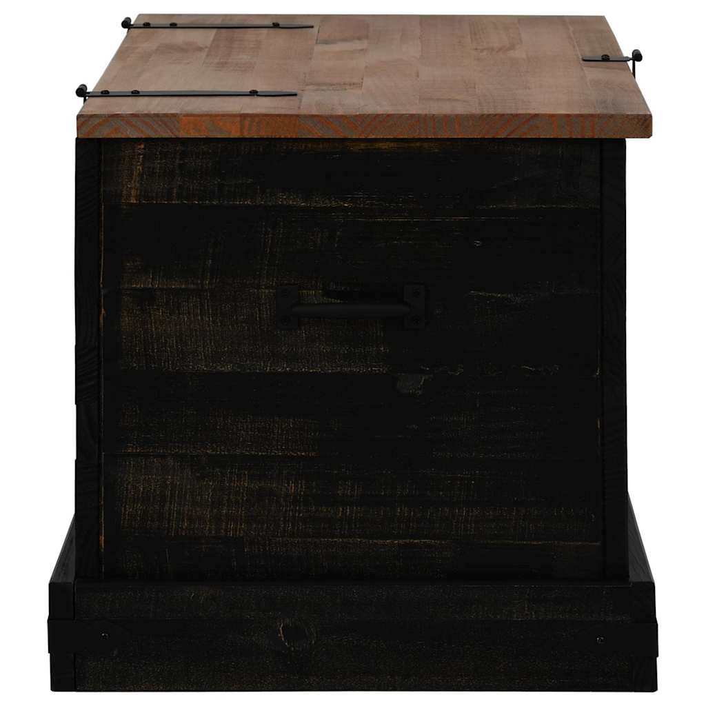 Chest HALDEN Black 91x48x47 cm Solid Pine