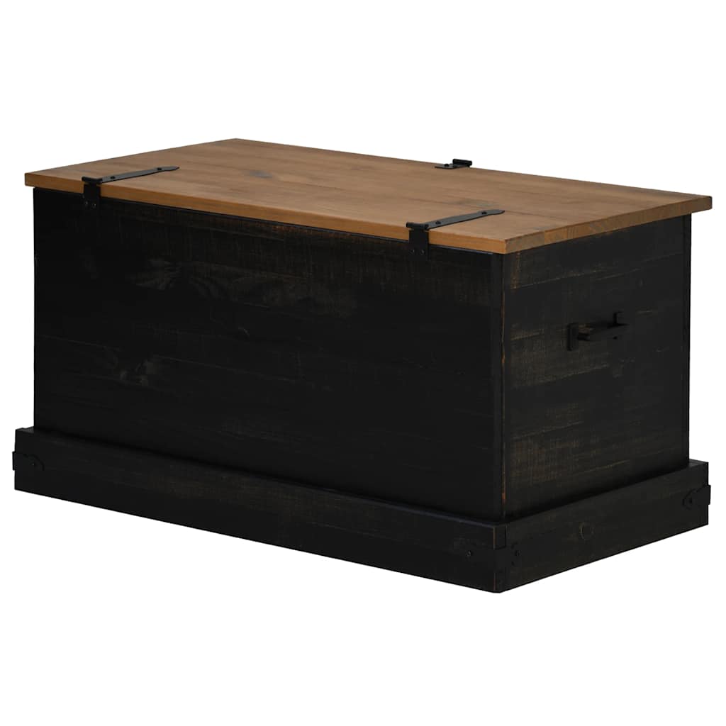 Chest HALDEN Black 91x48x47 cm Solid Pine
