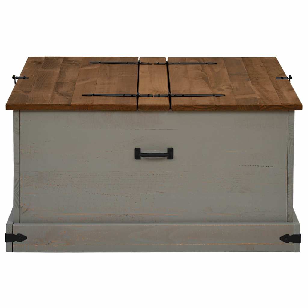 Chest HALDEN Grey 91x91x47 cm Solid Pine