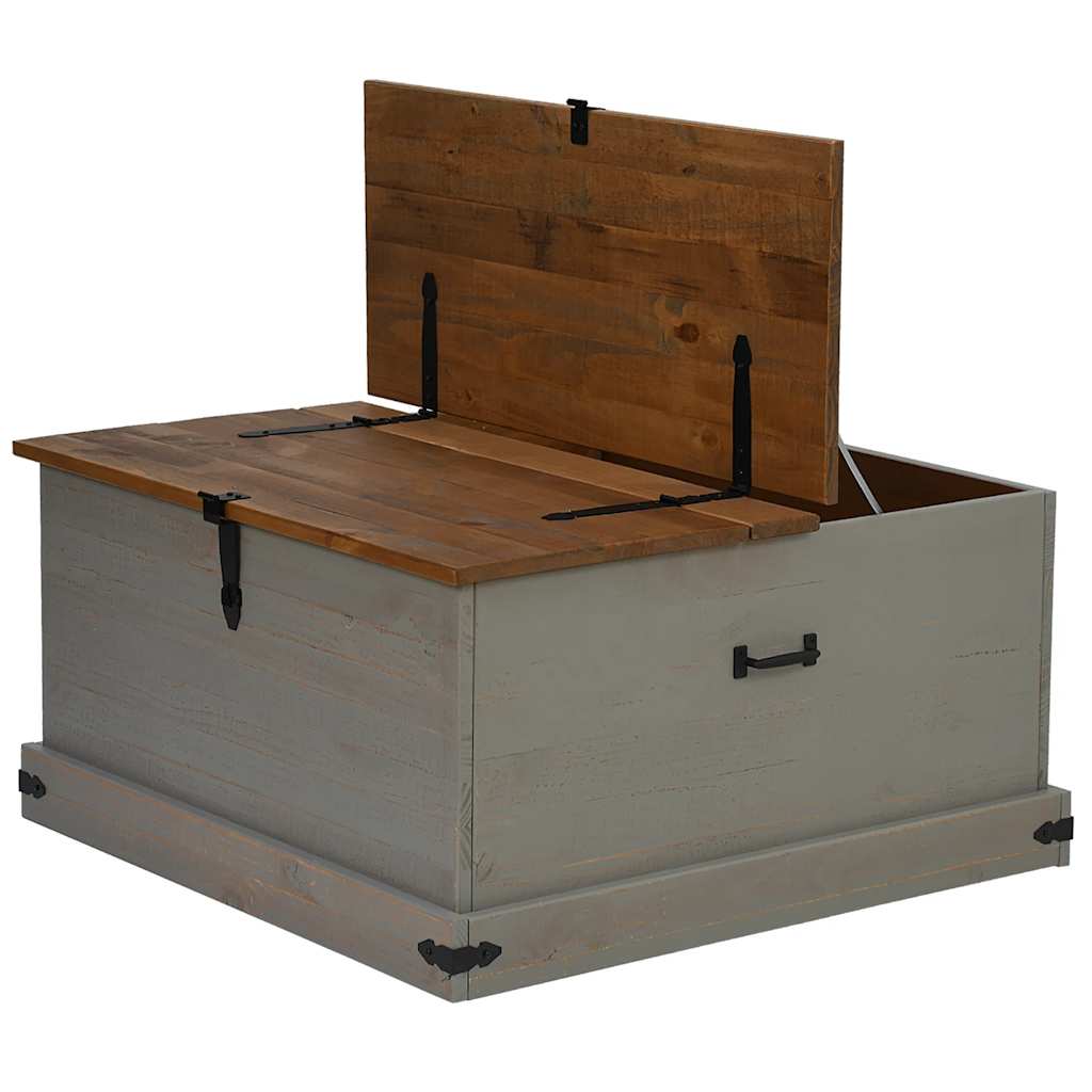 Chest HALDEN Grey 91x91x47 cm Solid Pine