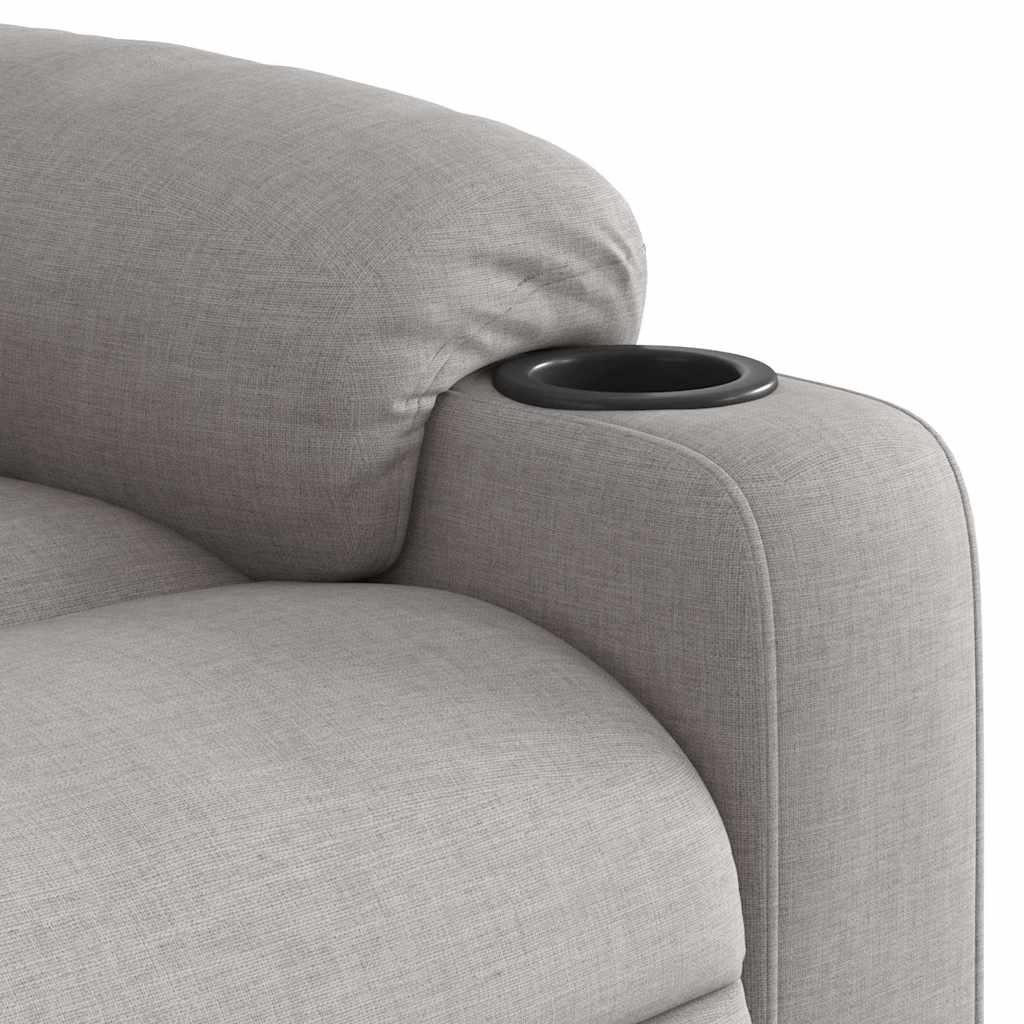 Electric recliner chair cloud grey fabric