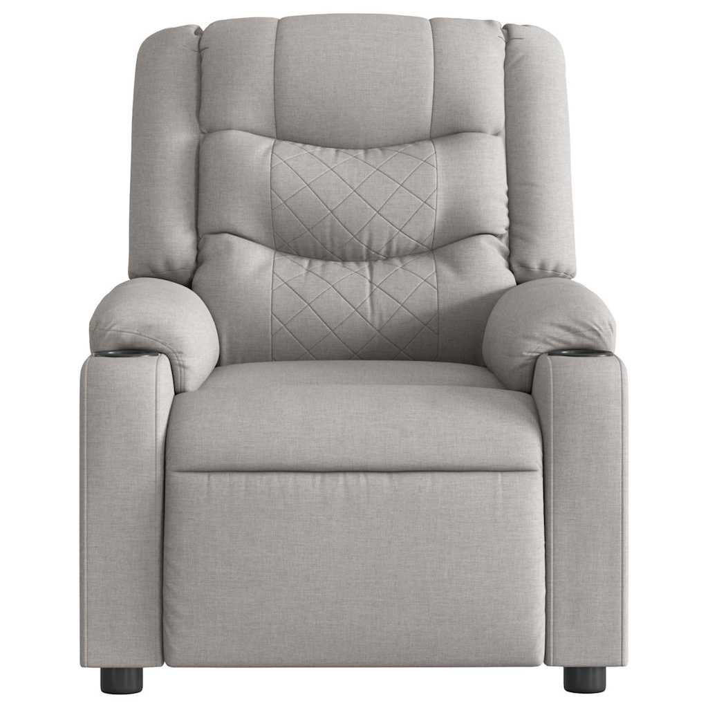 Electric recliner chair cloud grey fabric