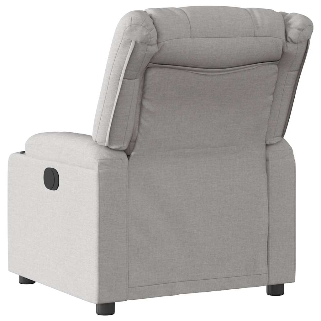 Electric recliner chair cloud grey fabric