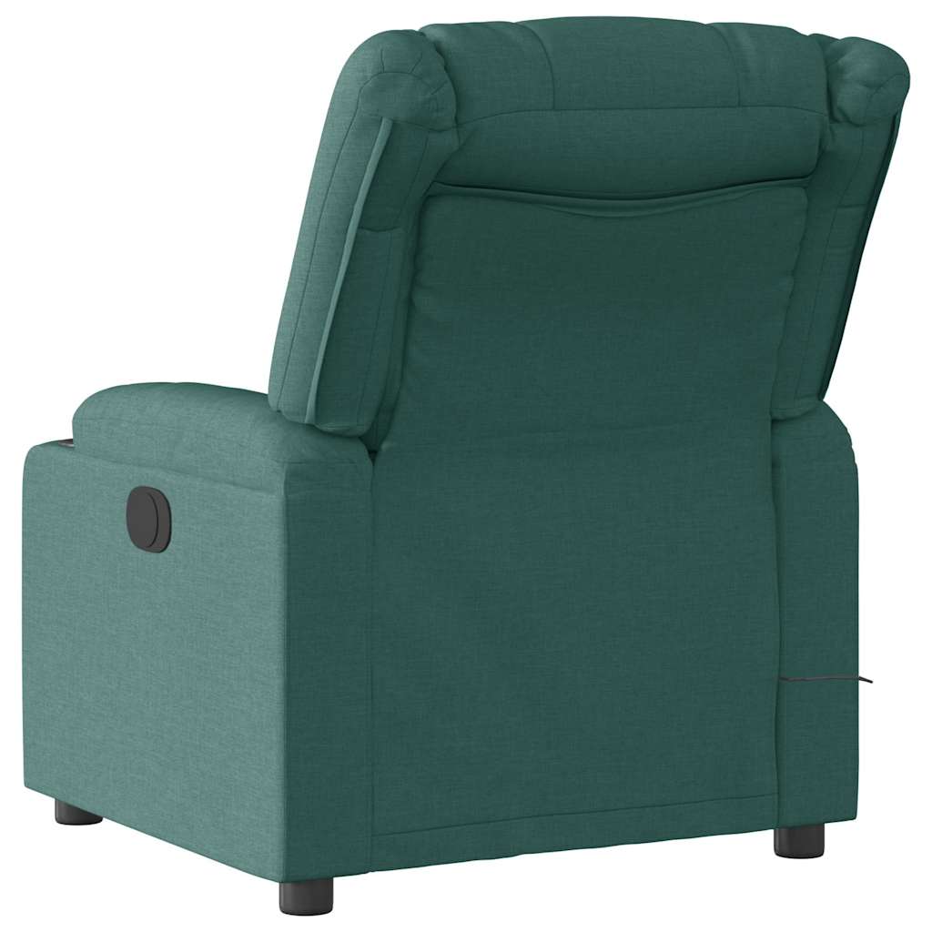 Electric Massage Chair Dark Green Fabric