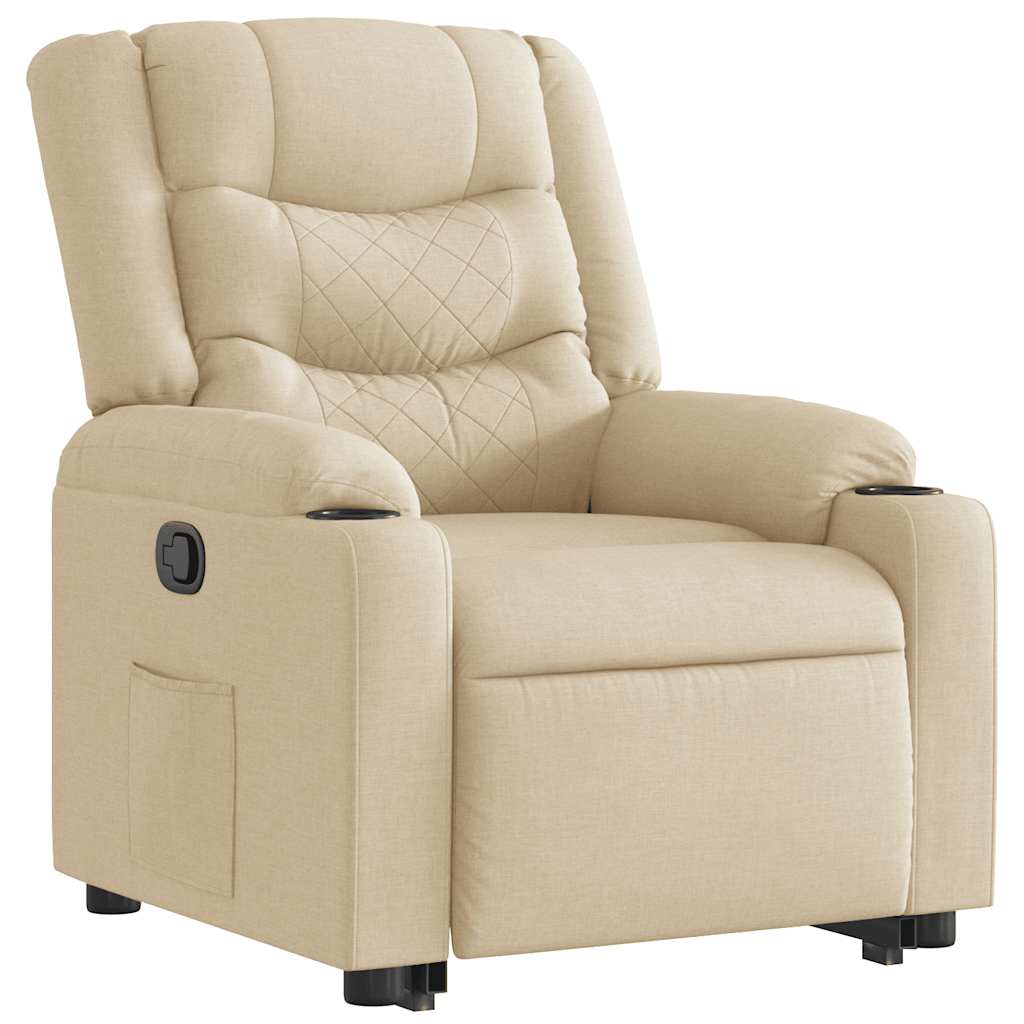 Relaxing chair with stand-up aid cream fabric