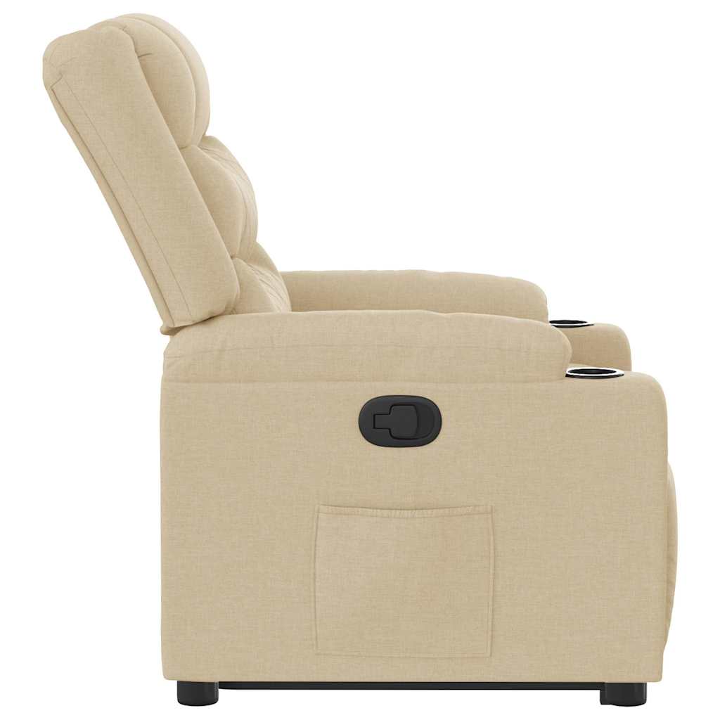 Relaxing chair with stand-up aid cream fabric
