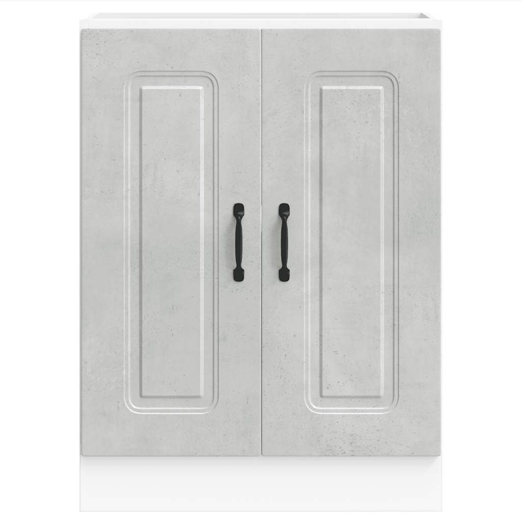 Spülenunterschrank Kalmar Betongrau 60x46x81,5 cm Holzwerkstoff