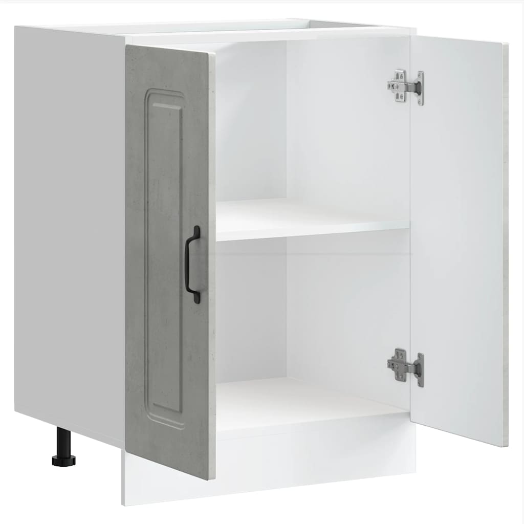Spülenunterschrank Kalmar Betongrau 60x46x81,5 cm Holzwerkstoff