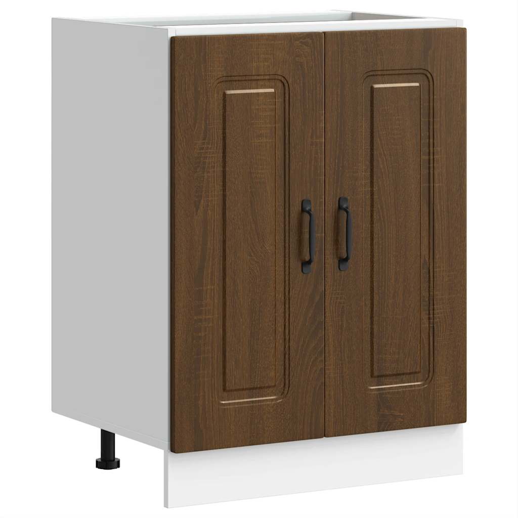 Spülenunterschrank Kalmar Braun Eichen-Optik 60x46x81,5 cm