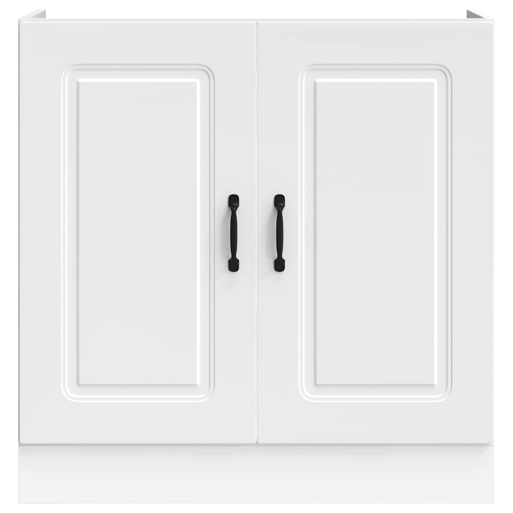 Sink base cabinet Kalmar White 80x46x81.5 cm wood material