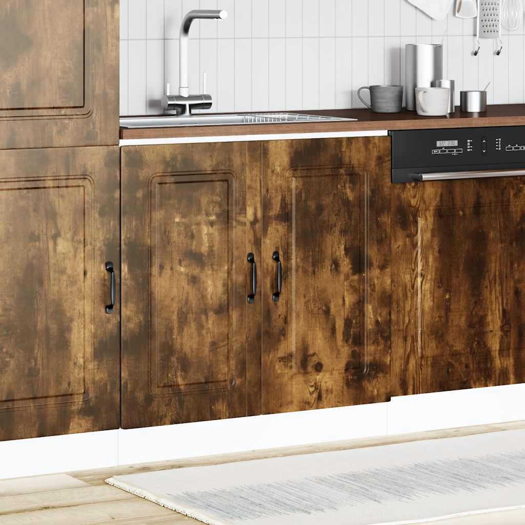 Sink base cabinet Kalmar smoked oak 80x46x81.5 cm