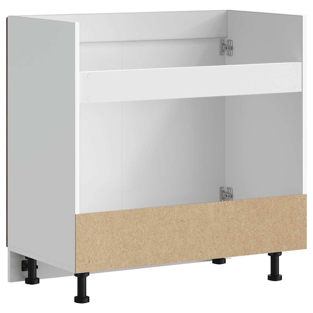 Sink base cabinet Kalmar smoked oak 80x46x81.5 cm