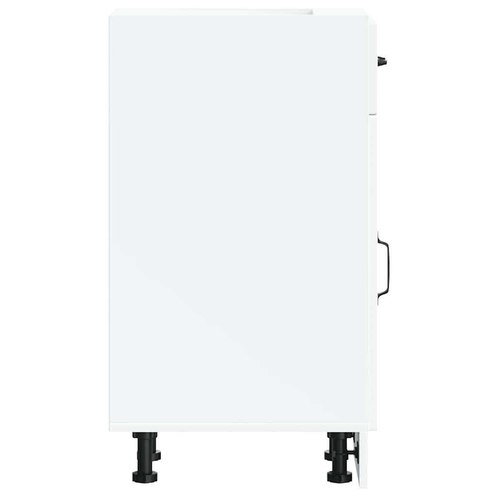 Kitchen base cabinet Kalmar White wood material