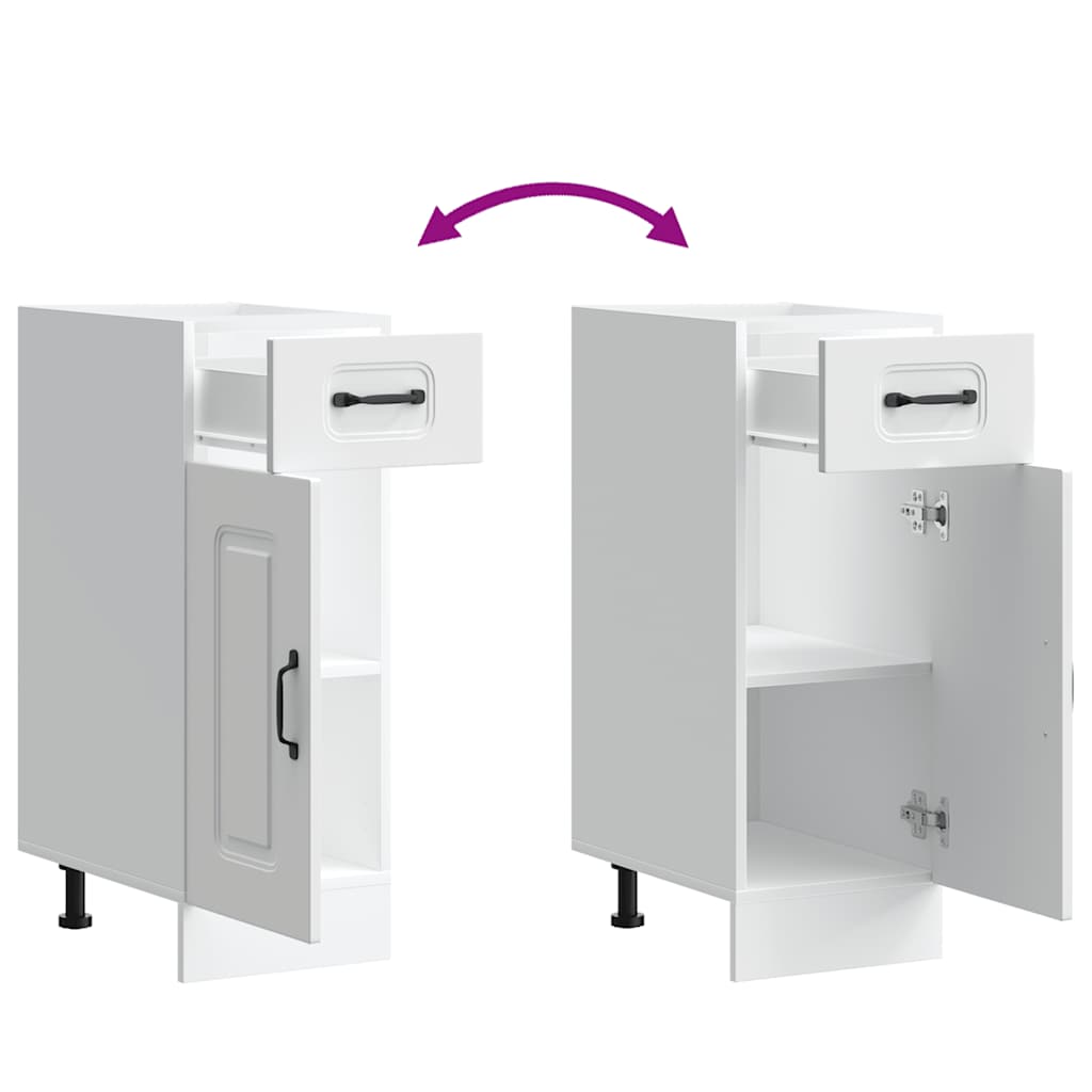 Kitchen base cabinet Kalmar White wood material