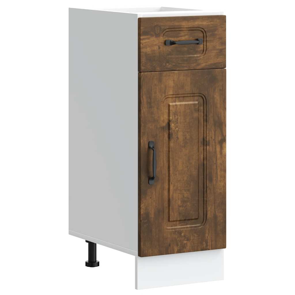 Kitchen base cabinet Kalmar smoked oak wood material