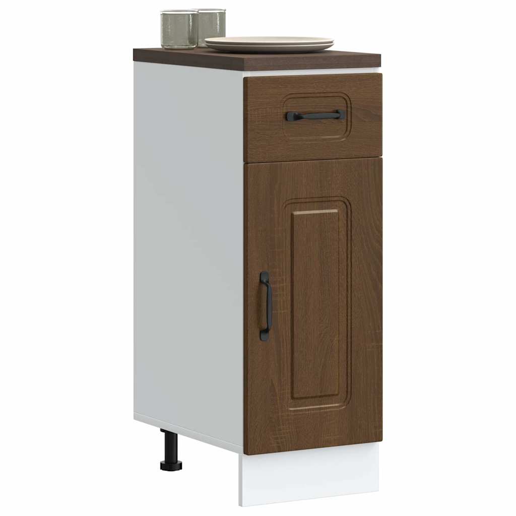 Küchenunterschrank Kalmar Braun Eichen-Optik Holzwerkstoff