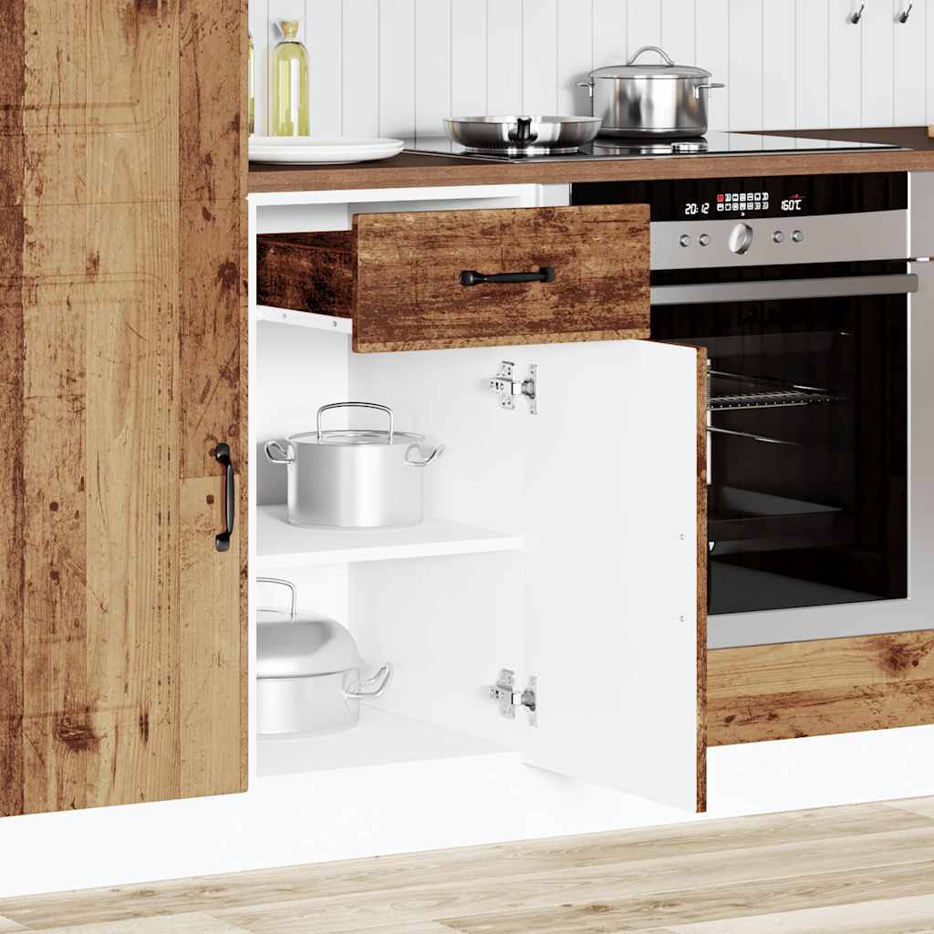 Kitchen base cabinet Kalmar old wood look wood material