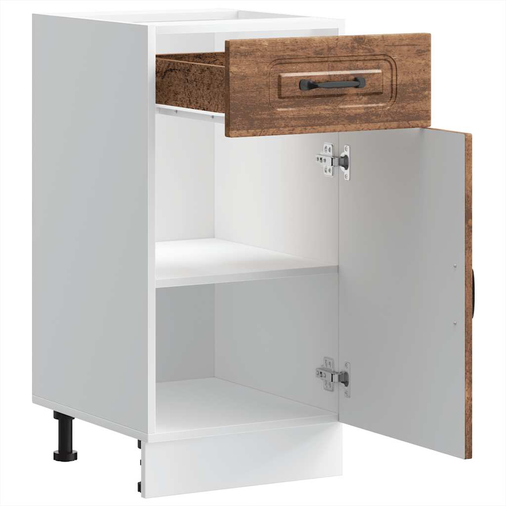Kitchen base cabinet Kalmar old wood look wood material
