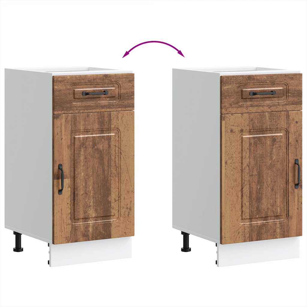 Kitchen base cabinet Kalmar old wood look wood material