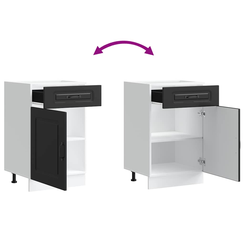 Kitchen base cabinet Kalmar Black wood material