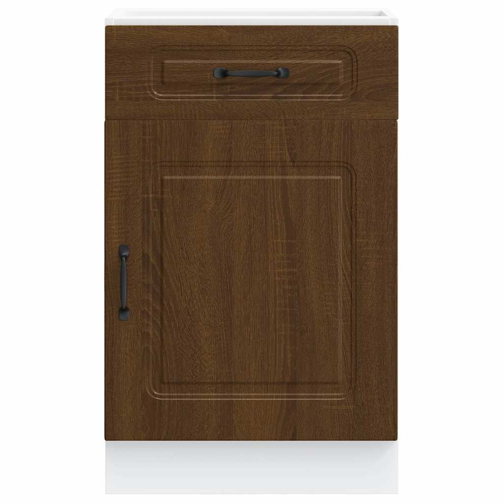 Kitchen base cabinet Kalmar Brown oak look wood material
