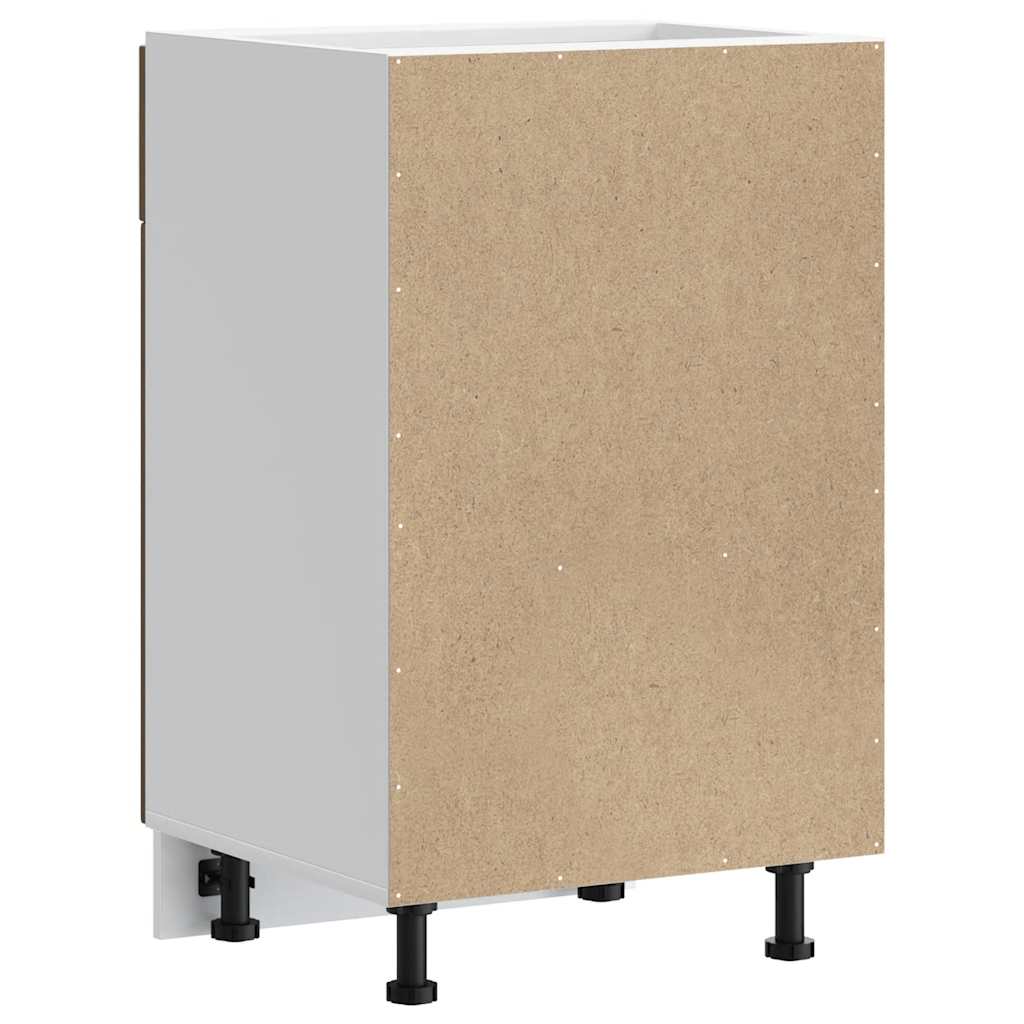 Kitchen base cabinet Kalmar Brown oak look wood material