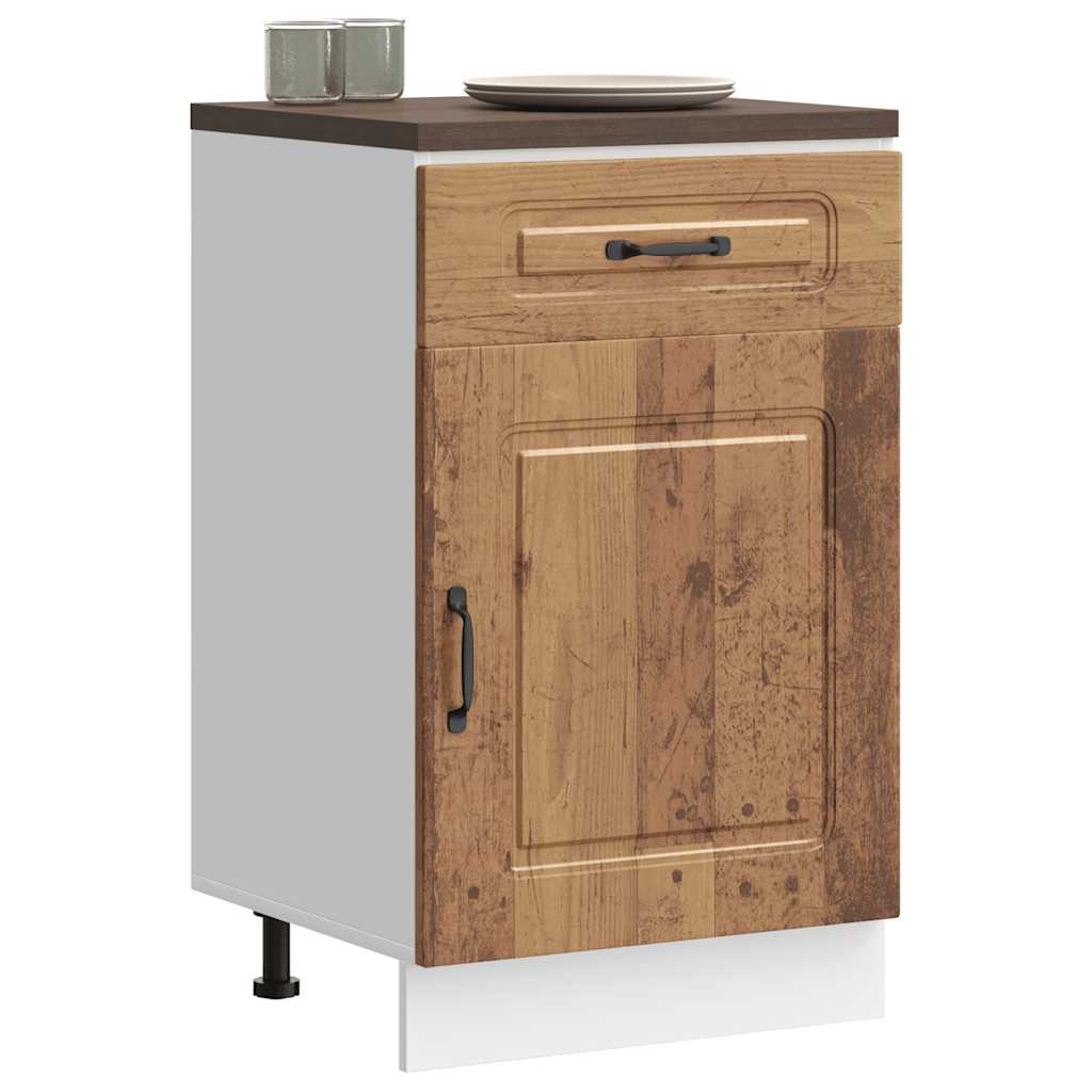 Kitchen base cabinet Kalmar old wood look wood material