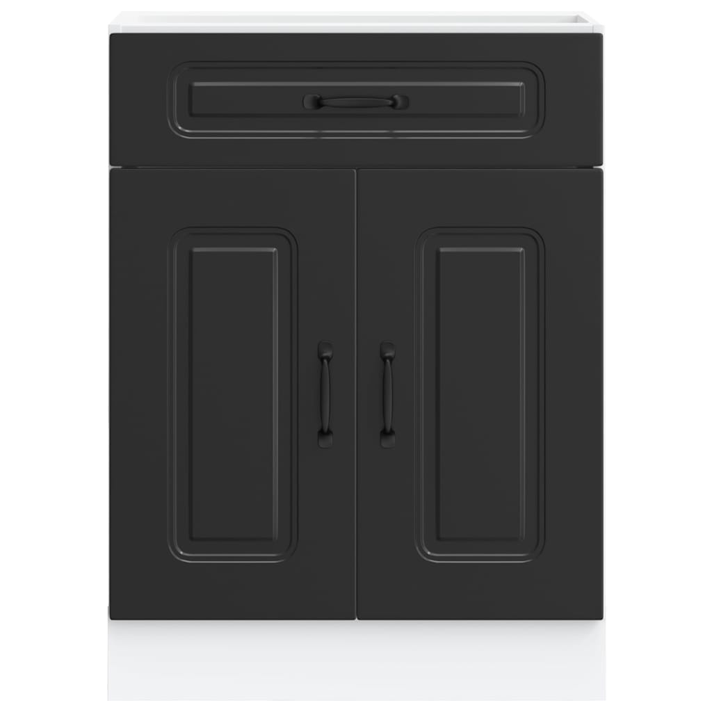 Küchenunterschrank Kalmar Schwarz Holzwerkstoff