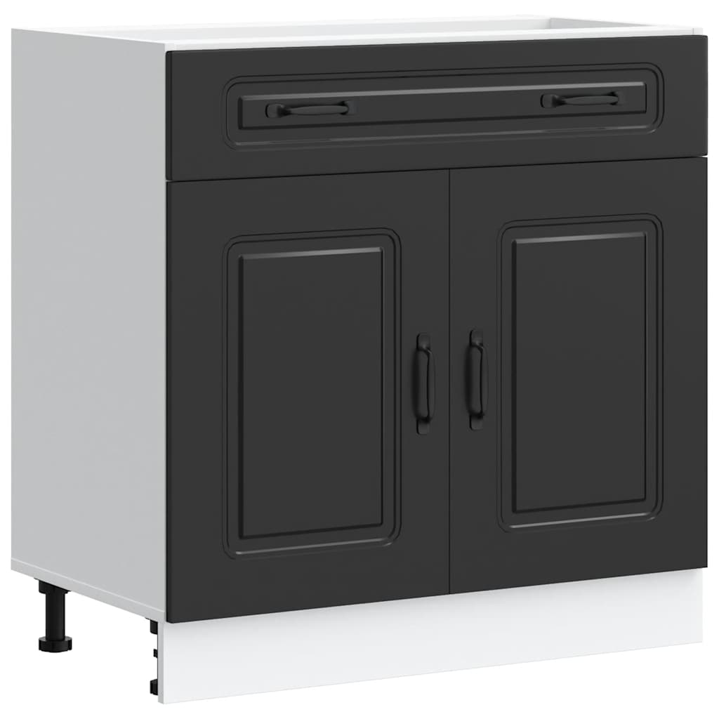Kitchen base cabinet Kalmar Black wood material