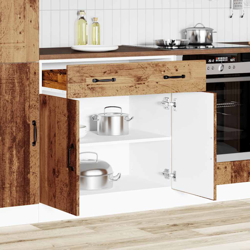 Kitchen base cabinet Kalmar old wood look wood material