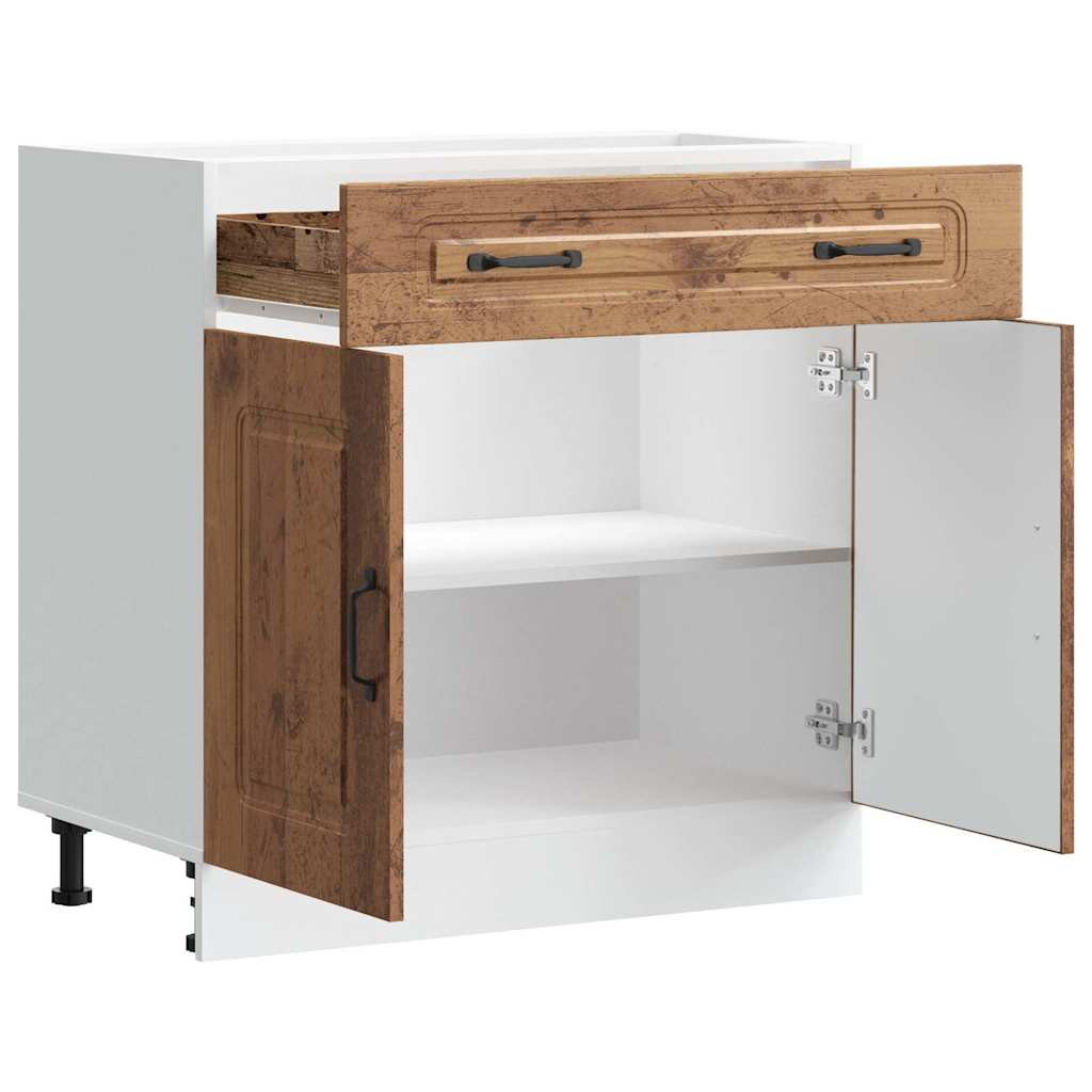 Kitchen base cabinet Kalmar old wood look wood material