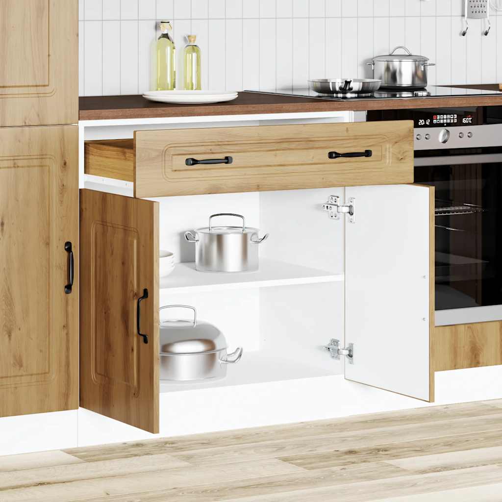 Kitchen base cabinet Kalmar Artisan oak wood material