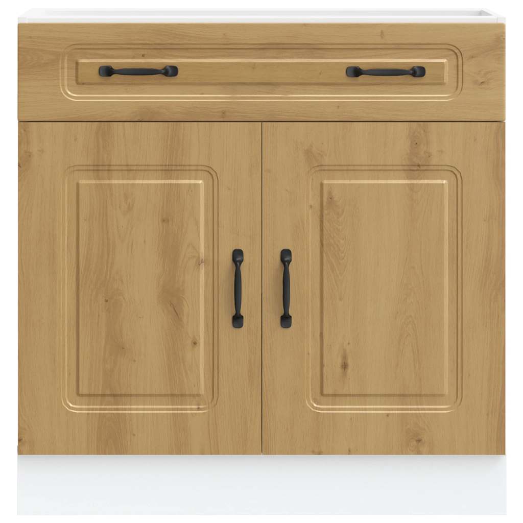 Kitchen base cabinet Kalmar Artisan oak wood material