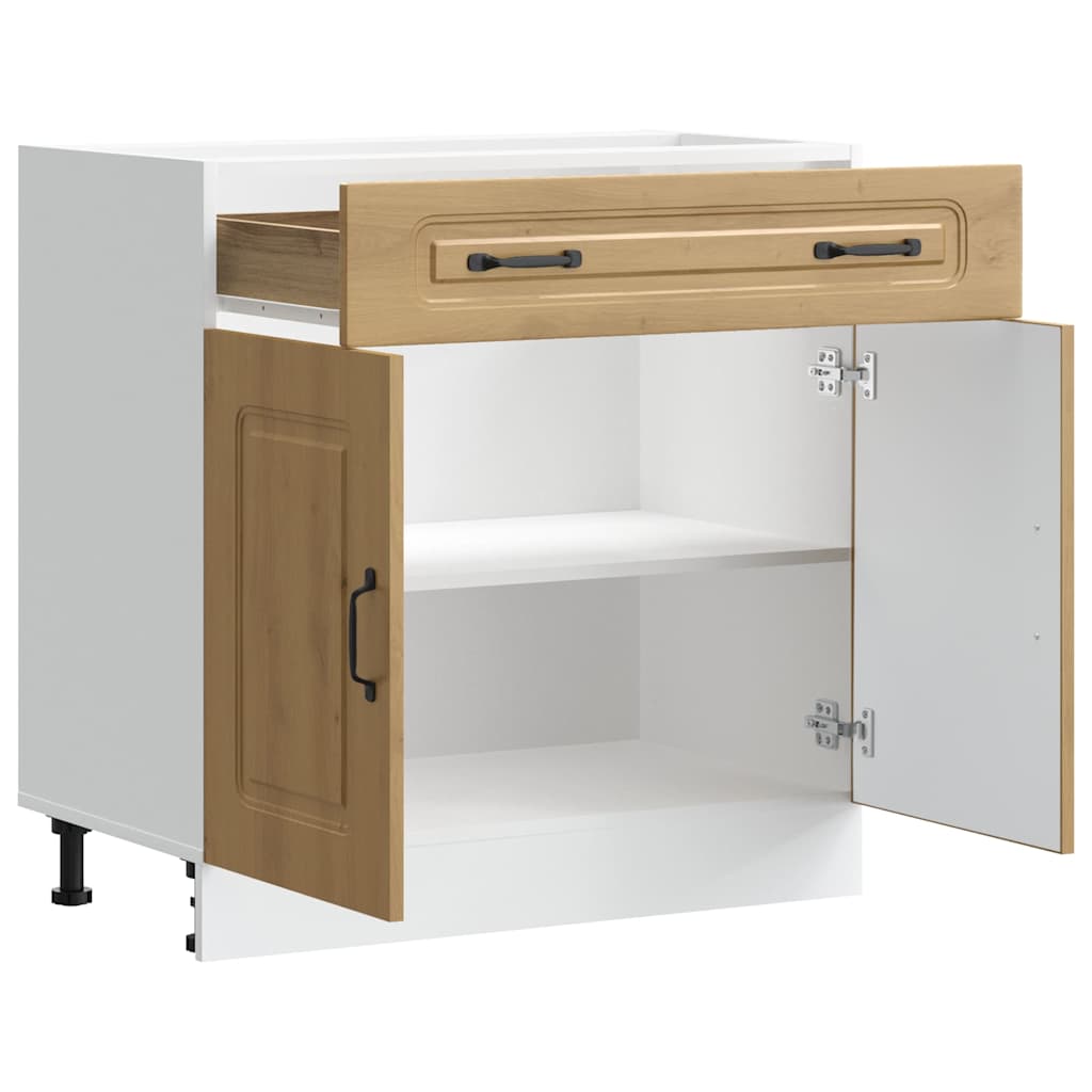 Kitchen base cabinet Kalmar Artisan oak wood material