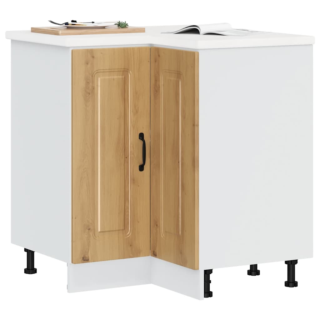Küchen-Eckunterschrank Kalmar Artisan-Eiche Holzwerkstoff