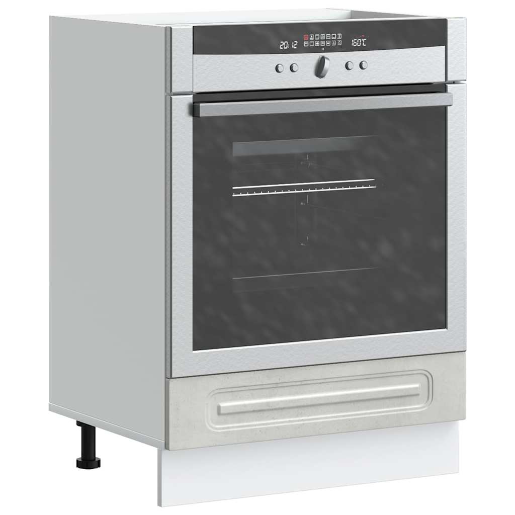 Built-in kitchen cabinet Kalmar concrete grey wood material