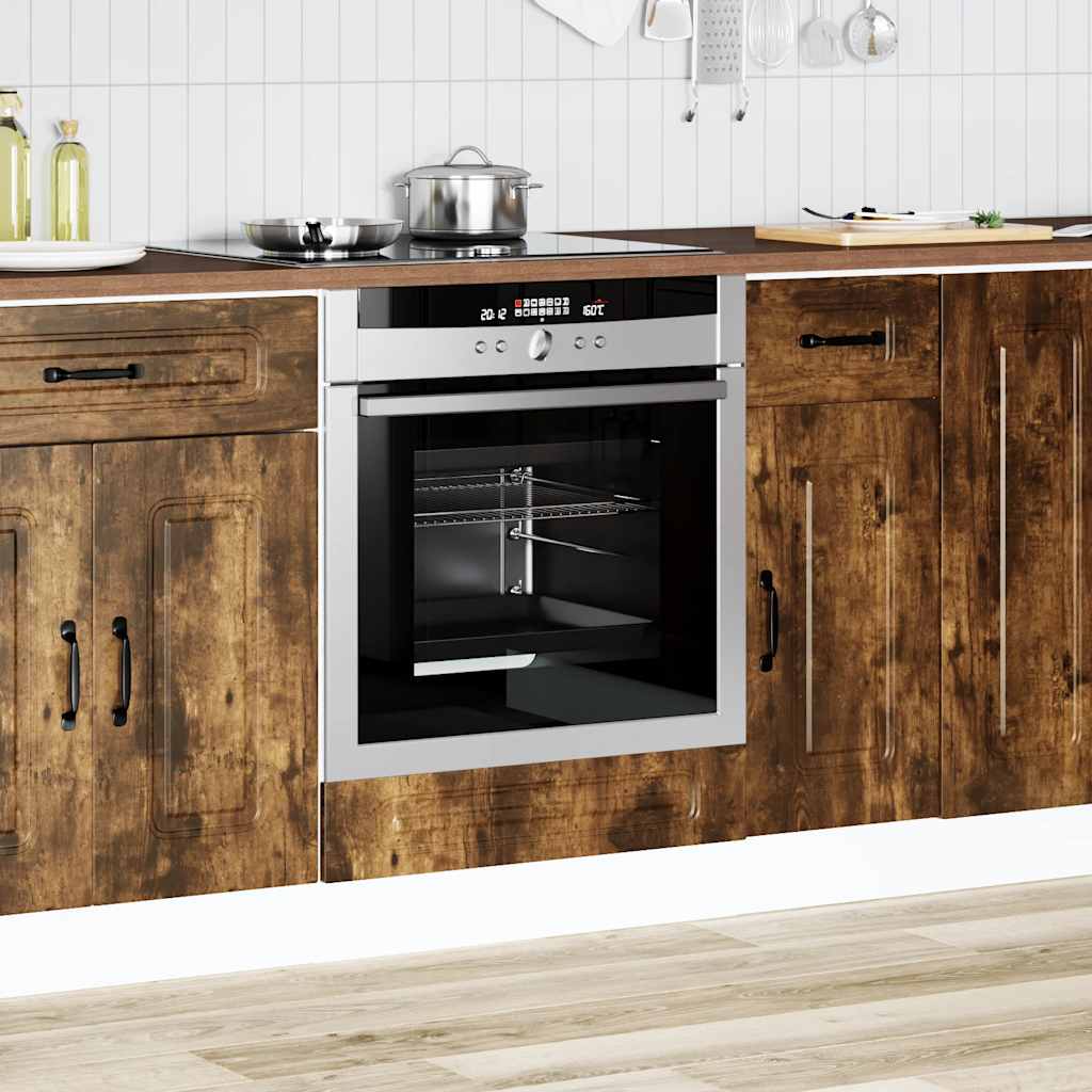 Built-in kitchen cabinet Kalmar smoked oak wood material
