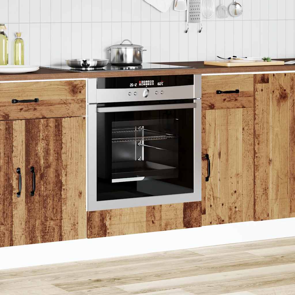 Built-in kitchen cabinet Kalmar old wood look wood material