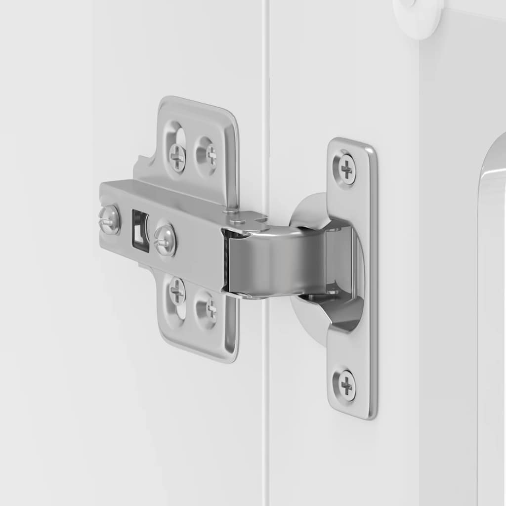 Küchen-Hängeschrank mit Glastür Kalmar Hochglanz-Weiß Holzwerkstoff