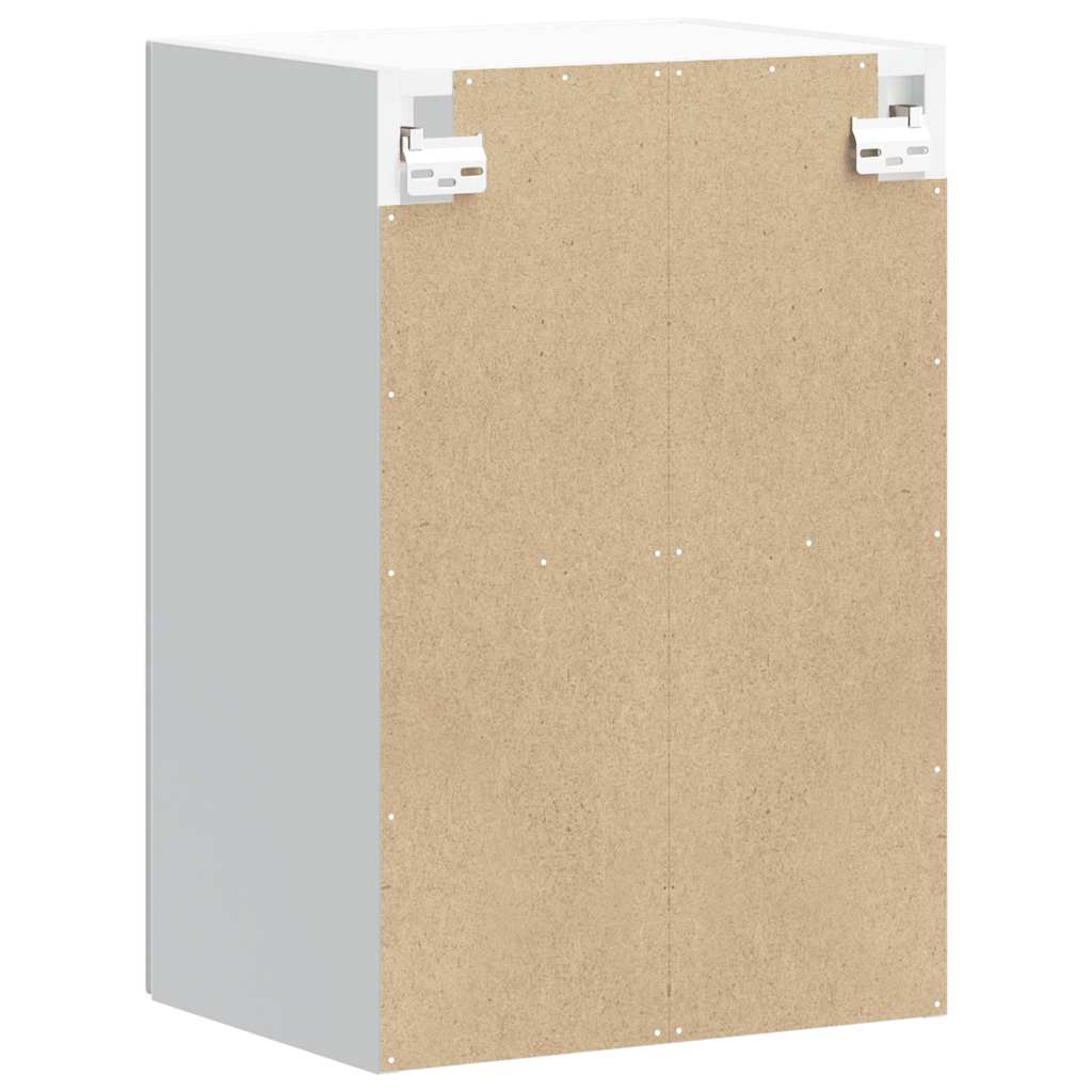 Kitchen wall cabinet with glass door Kalmar concrete grey wood material