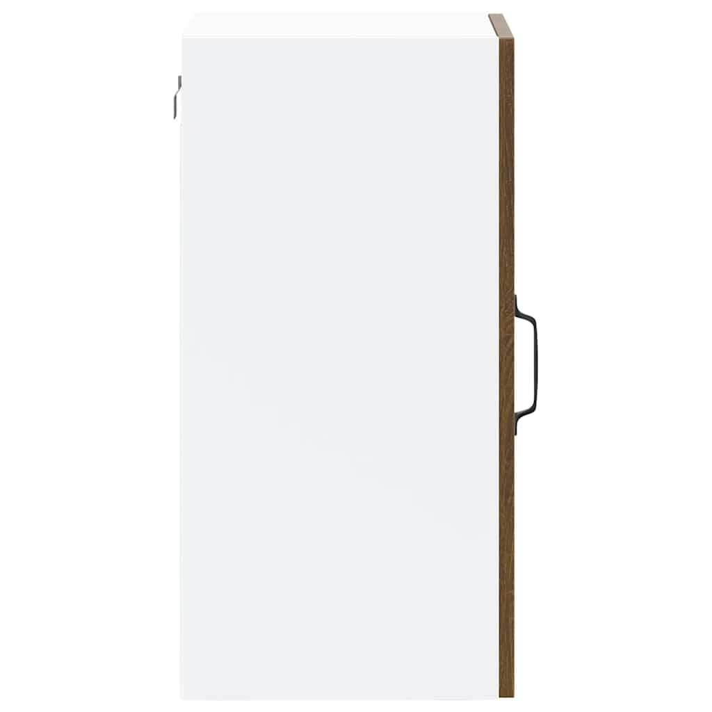 Kitchen wall cabinet with glass door Kalmar Brown Oak look