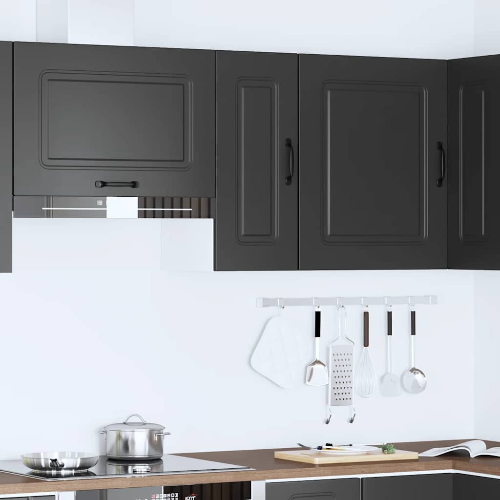 Kitchen wall cabinet Kalmar Black wood material
