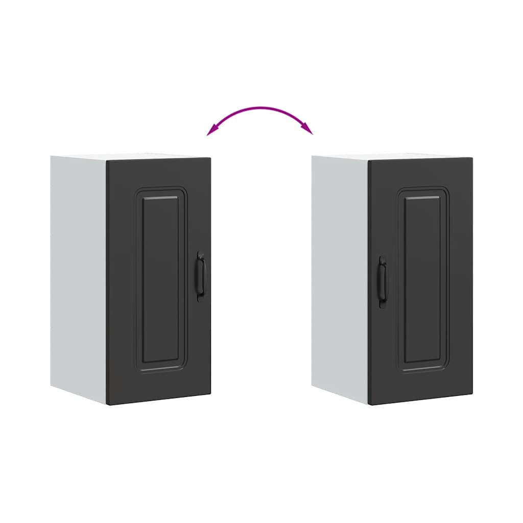 Kitchen wall cabinet Kalmar Black wood material