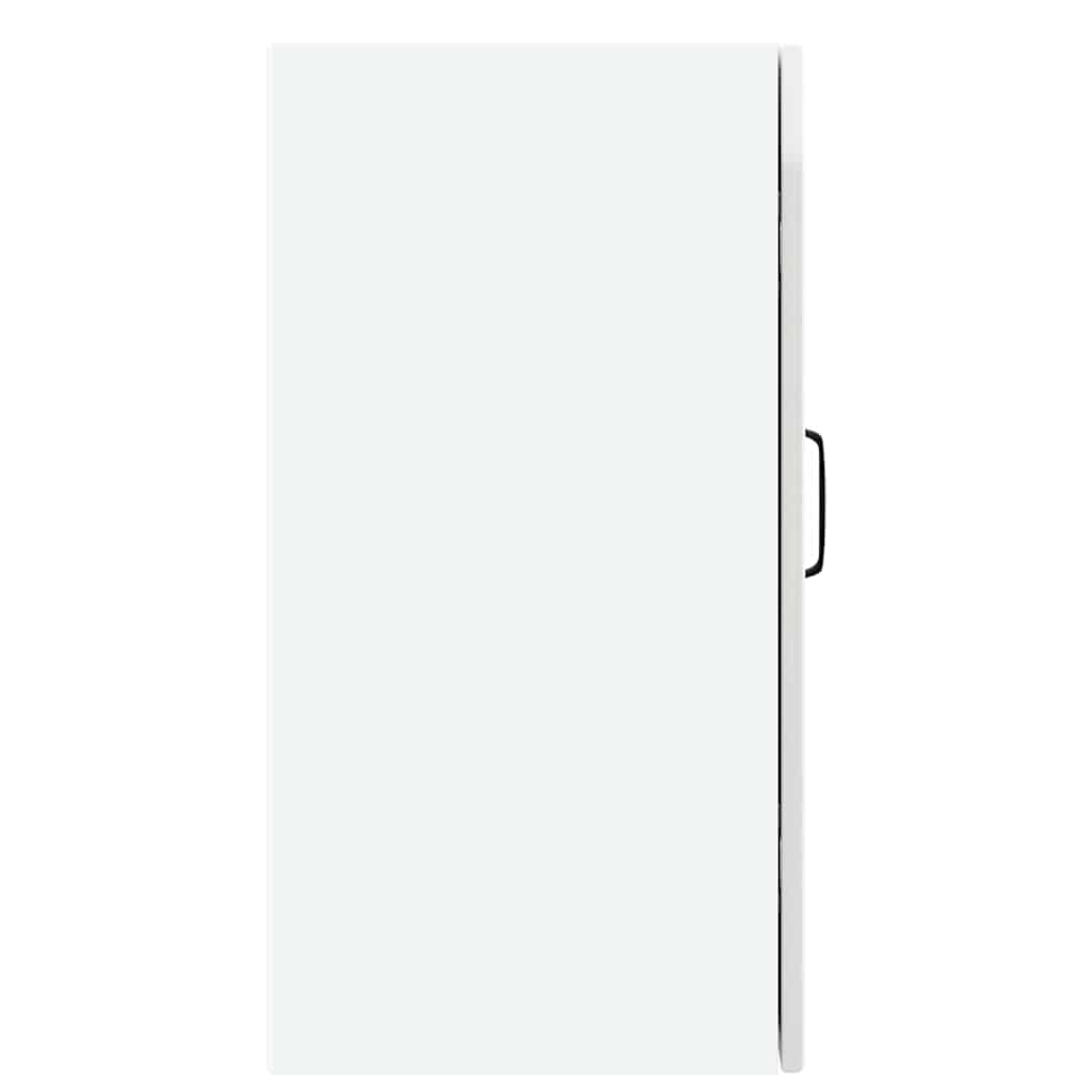 Kitchen wall cabinet Kalmar high-gloss white wood material