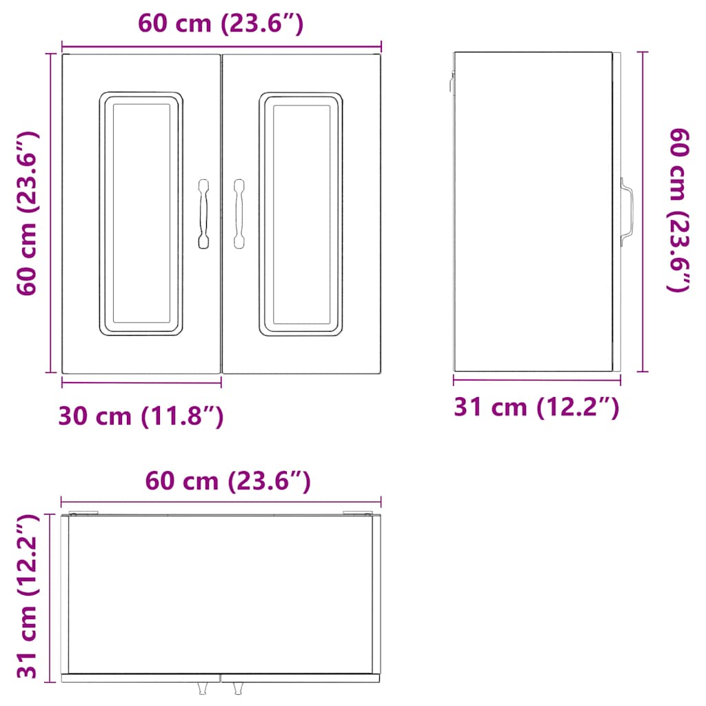 Kitchen wall cabinet Kalmar White wood material