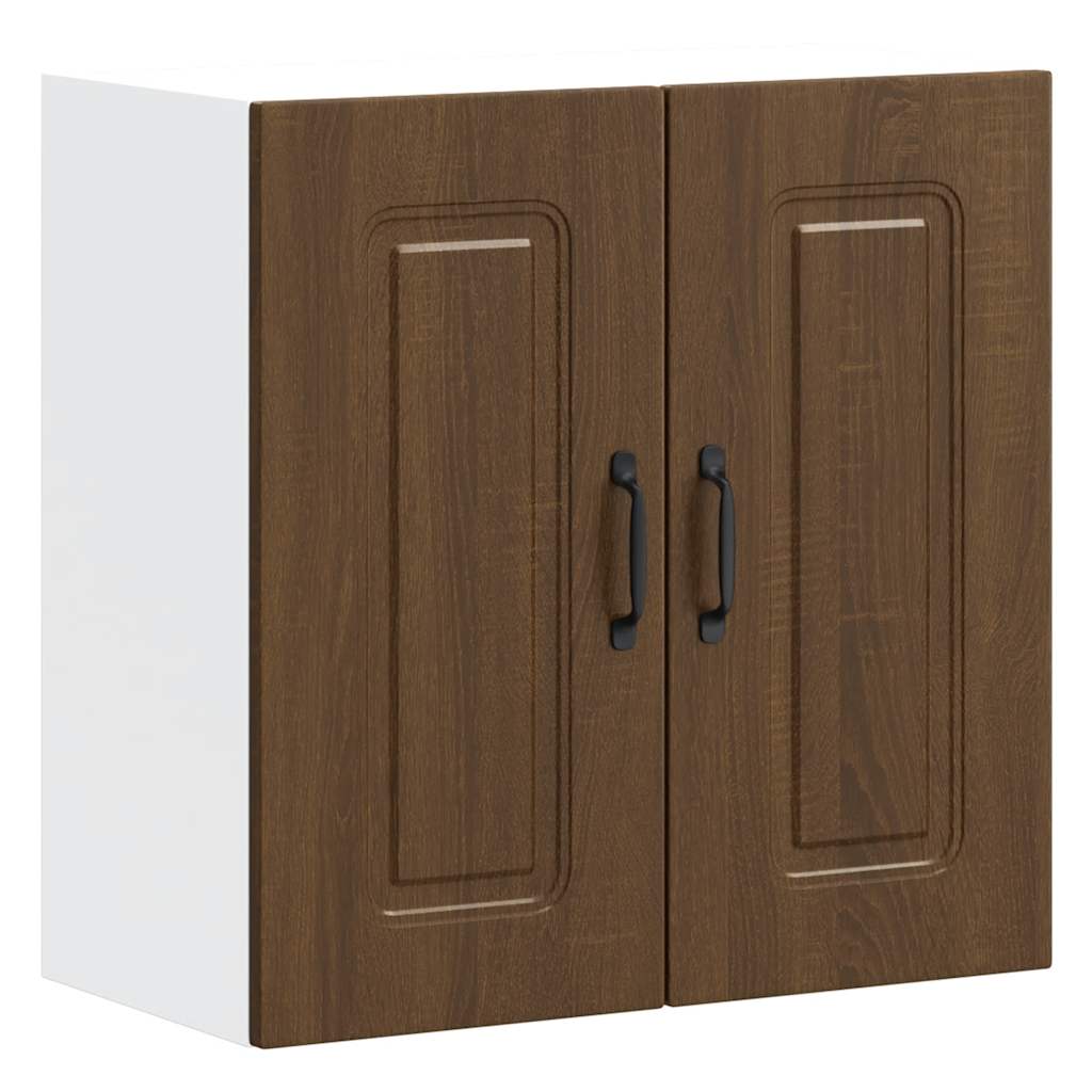 Kitchen wall cabinet Kalmar Brown oak look wood material