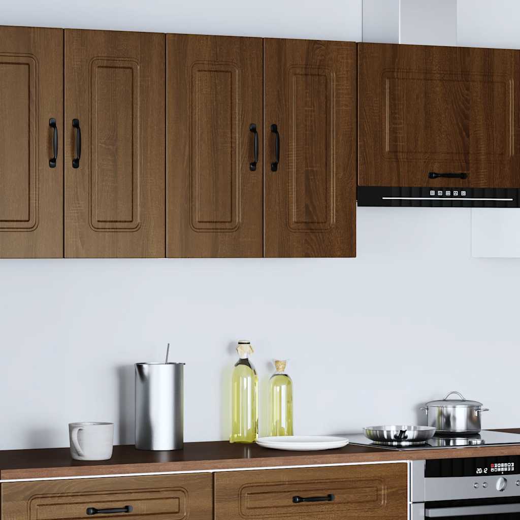 Kitchen wall cabinet Kalmar Brown oak look wood material