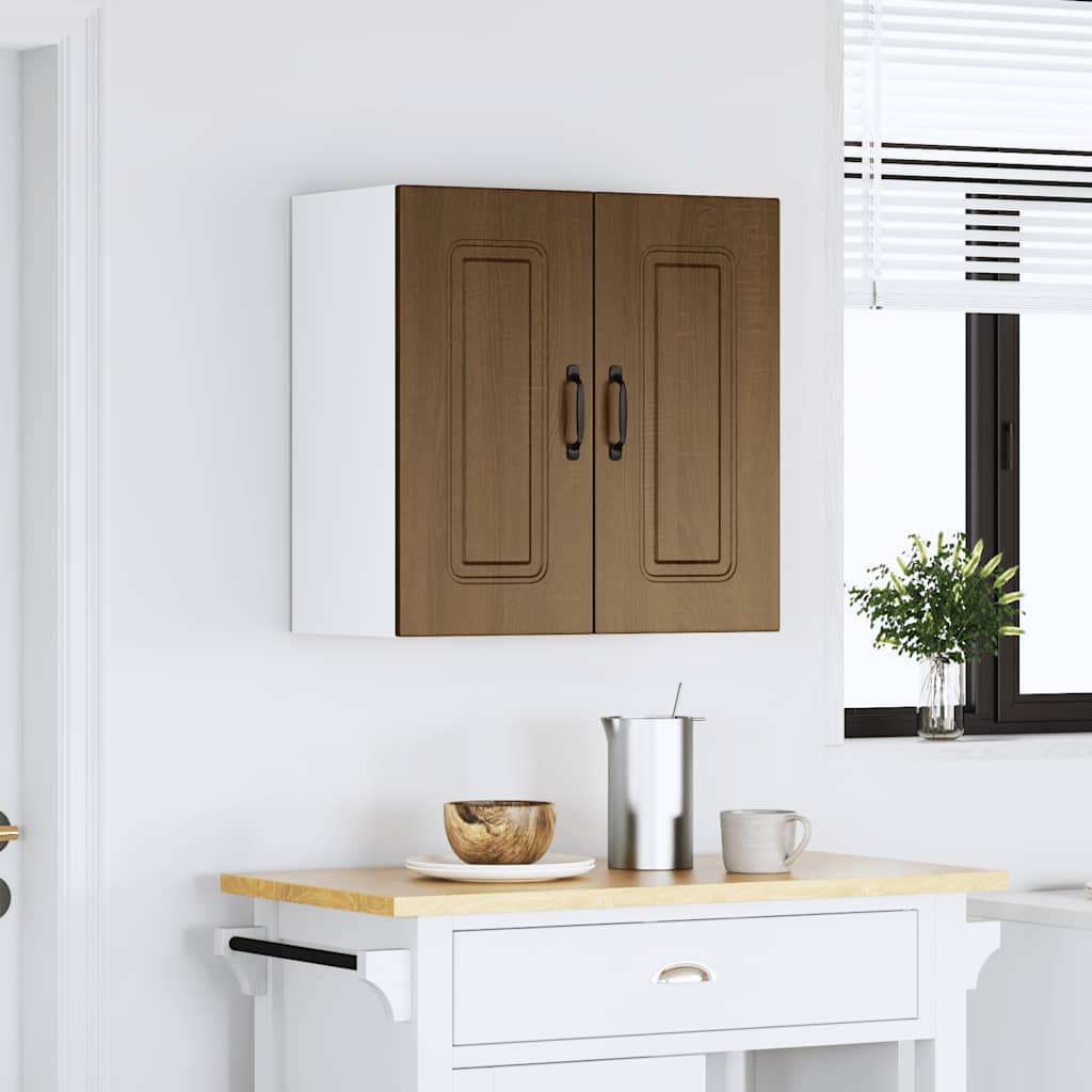 Kitchen wall cabinet Kalmar Brown oak look wood material