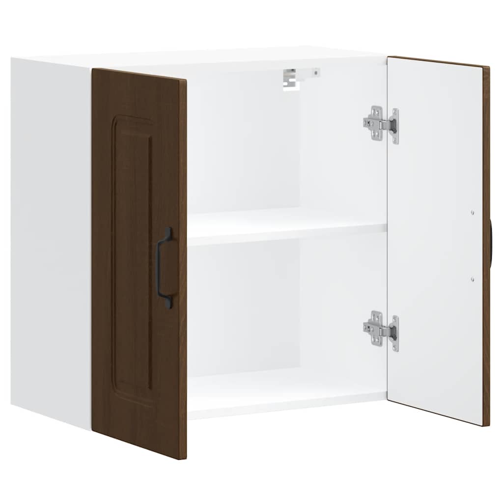 Kitchen wall cabinet Kalmar Brown oak look wood material